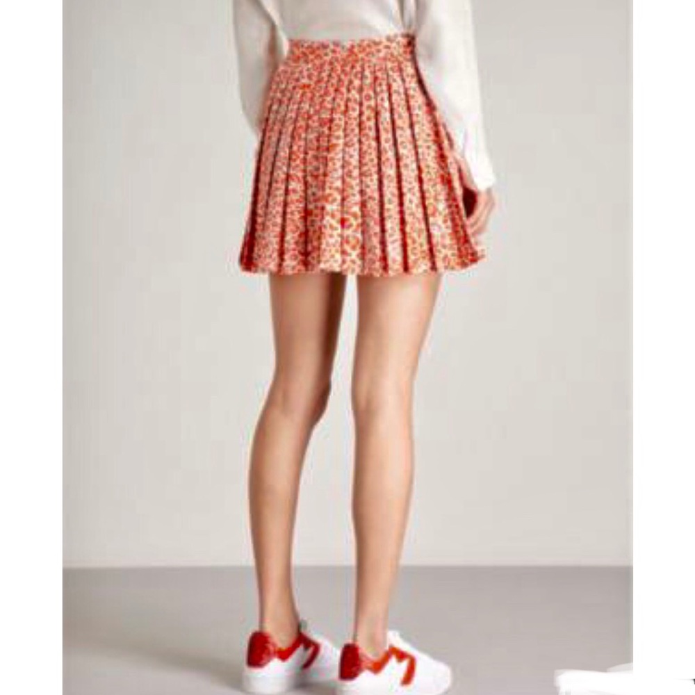 SOLD ON VESTIAIRE COLLECTIVE!! Maje ‘Jimone’ pleated flared mini-skirt. Size S - Picture 3 of 10